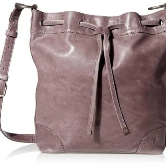 FRYE MELISSA LEATHER DRAWSTRING HOBO BAG PURSE NEW AMETHYST Purple Leather New‎ - Picture 2 of 13